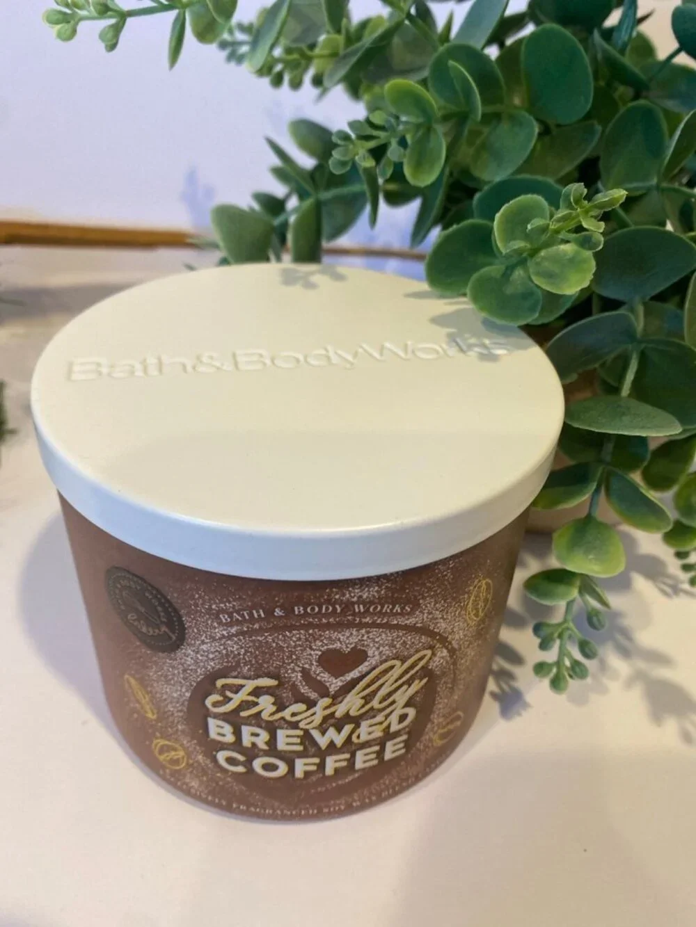 “Freshly Brewed Coffee” Bath & Body Works NEW 3 Wick Candle